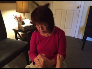 helen giving reflexology